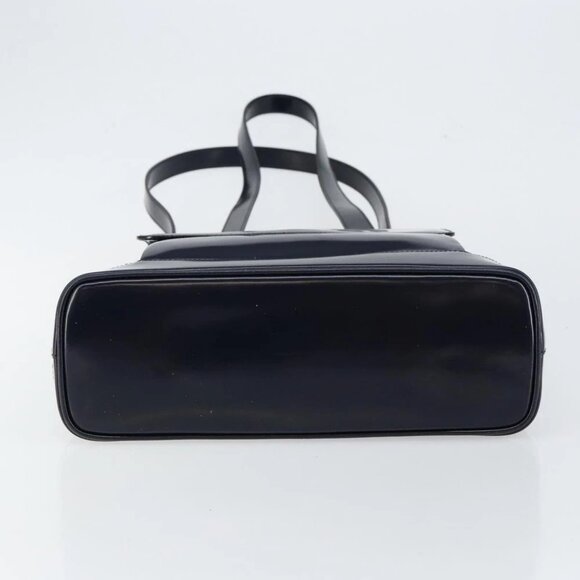 GUCCI Bamboo Shoulder Bag Patent leather Navy Gold - Picture 4 of 16